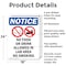 Signmission No Food Or Drink Allowed, 18 in W x Rectangle, Aluminum OS-2PACK-NS-A-1824-V-14579 - alternate 3